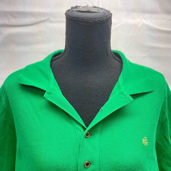 Women’s Lauren Ralph Lauren Polo Shirt Top Size 1X Green Short Sleeve - Picture 2 of 4